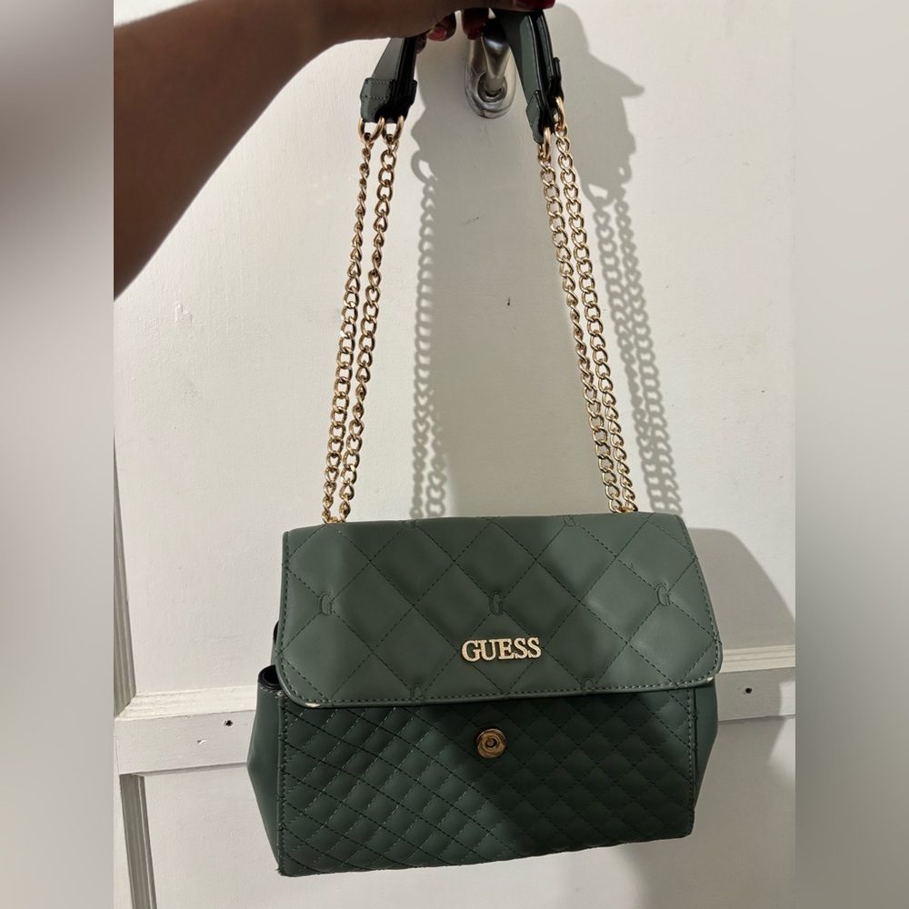 Green Guess shoulder bag